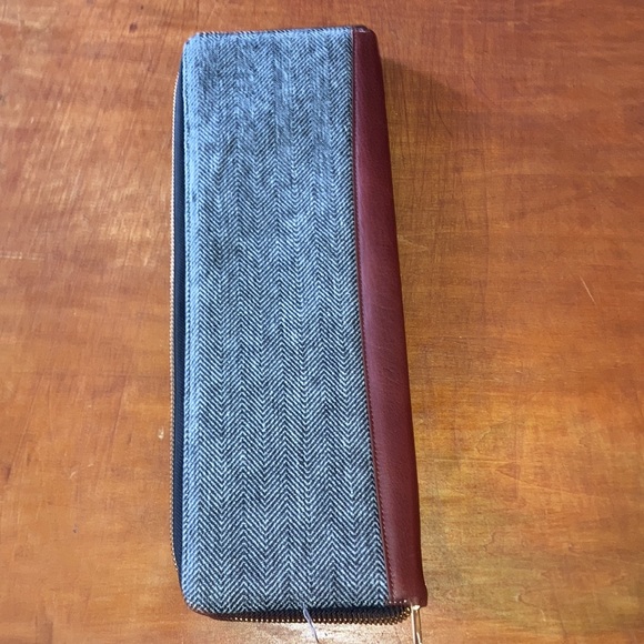 👔🧶 Moore & Giles Tie Case with Black and White Herringbone Fabric 🧳👔 - Picture 8 of 8